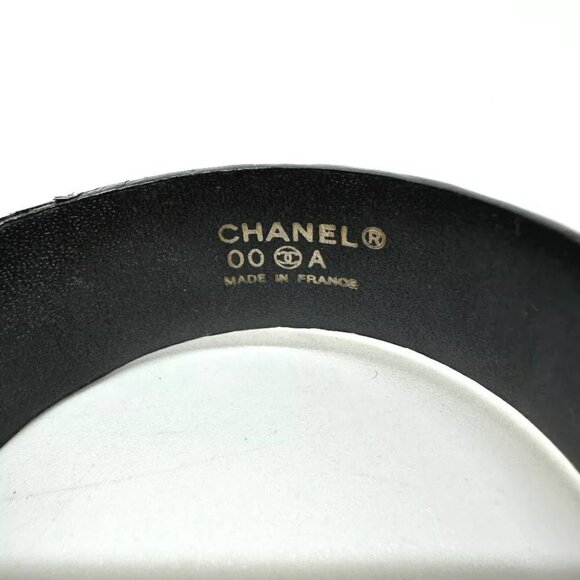 CHANEL CC Mark 00A Bracelet Gold Plated/Leather Black/GoldHardware - Picture 6 of 16